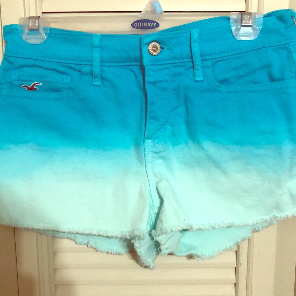 Hollister blue denim shorts